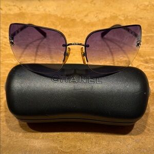 Authentic Chanel Purple Gradient Sunglasses